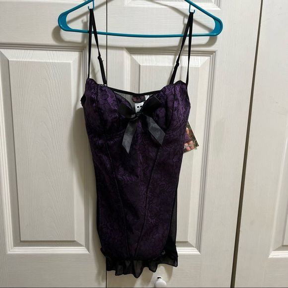 Dreamgirl Other - NWT Dreamgirls Black &. Purple Lace Chemise